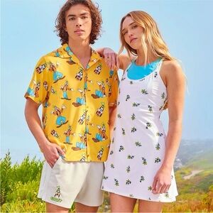 Disney × Outdoor Voices Minnie Mouse Exercise Dress White Green Floral XS RARE